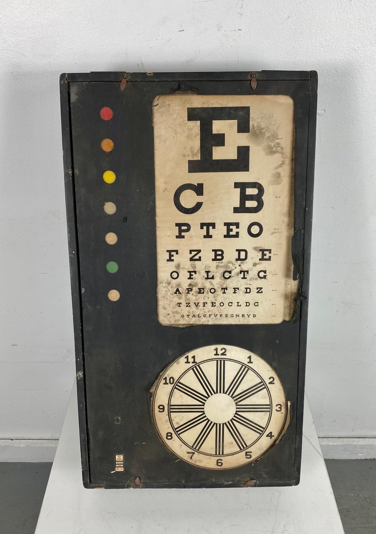 Classic Vintage Light Up Eye Chart, Optometrist at 1stDibs