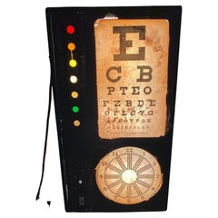 Classic Vintage Light Up Eye Chart, Optometrist