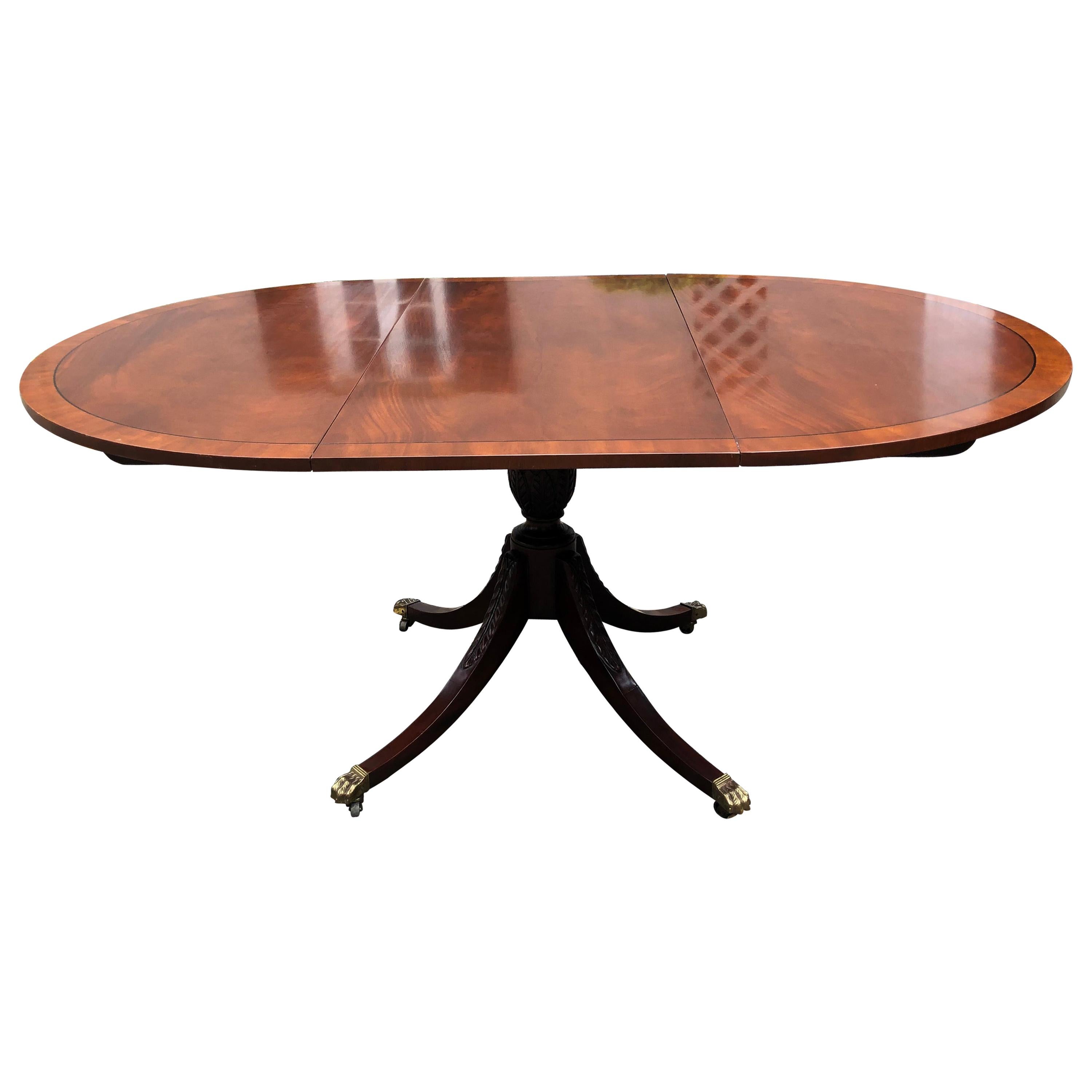 Classic Vintage Mahogany Sheraton Style Oval and Round Dining Table