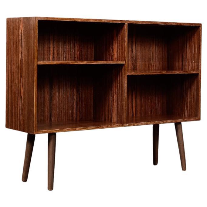 Classic Vintage Midcentury Scandinavian Danish Modern Rosewood Bookcase Cabinet For Sale