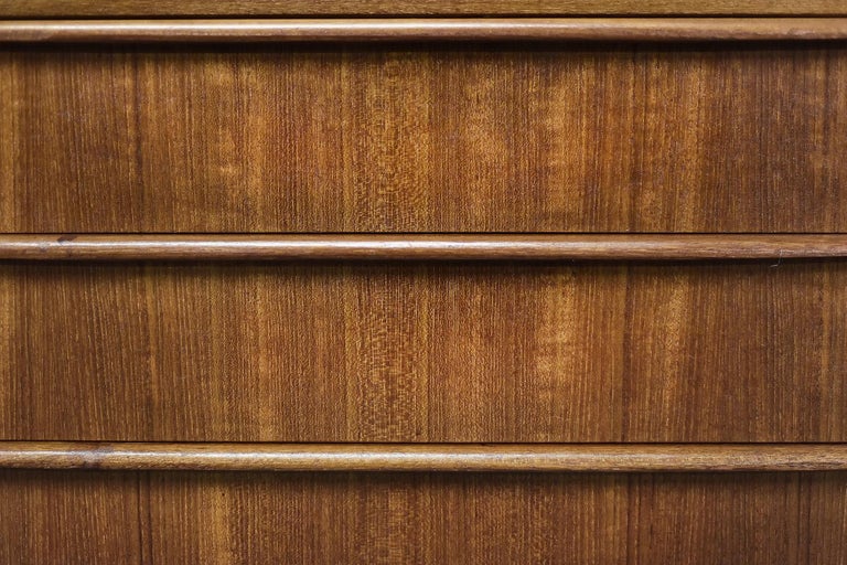 Scandinavian Modern Classic Vintage Mid-Century Scandinavian Danish Modern Teak Chest of Drawers For Sale