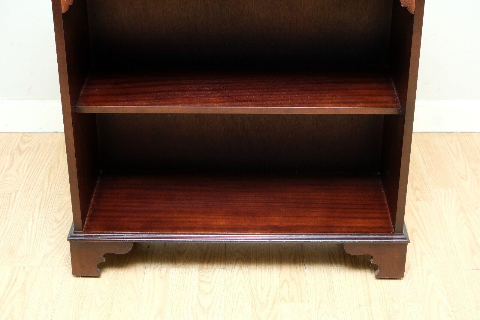 20th Century CLASSIC VINTAGE OPEN DWARF LiBRARY BOOKCASE WITH TWO DRAWERS & SINGLE SHELF For Sale