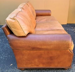 Classic Vintage Ralph Lauren Saddle Leather Sofa