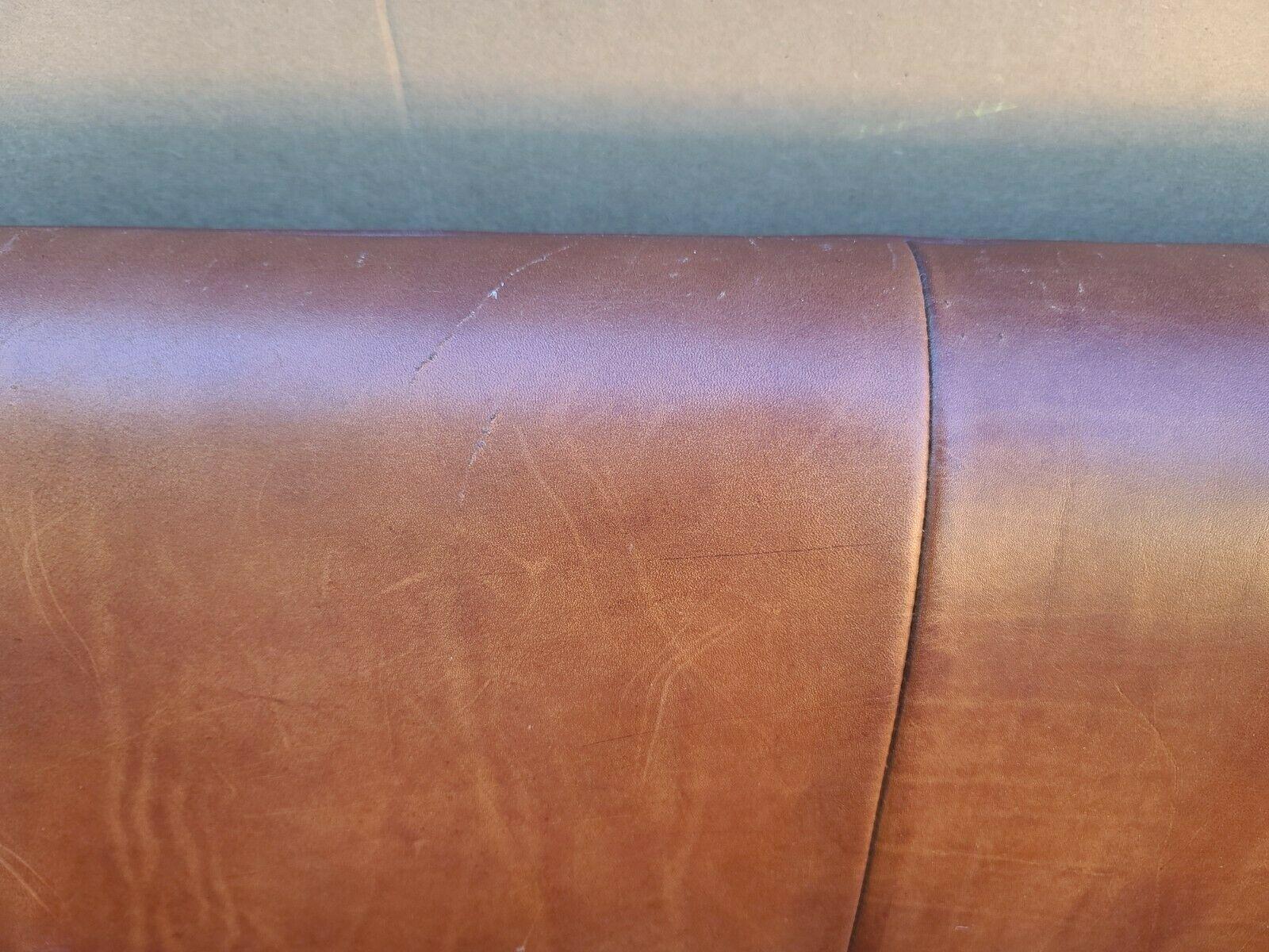 Late 20th Century Classic Vintage Ralph Lauren Saddle Leather Sofa