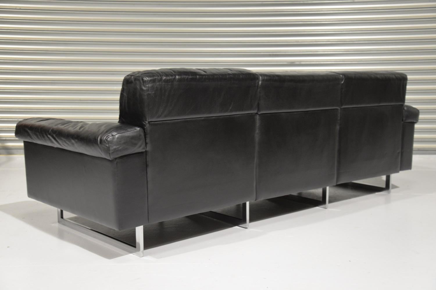 Late 20th Century Classic Vintage De Sede Leather 3 seater sofa, Switzerland 1970`s