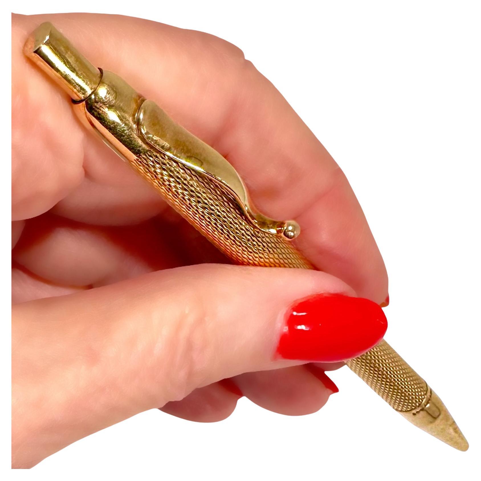 Klassischer Vintage Tiffany & Company 14K Gelbgold Kugelschreiber im Angebot