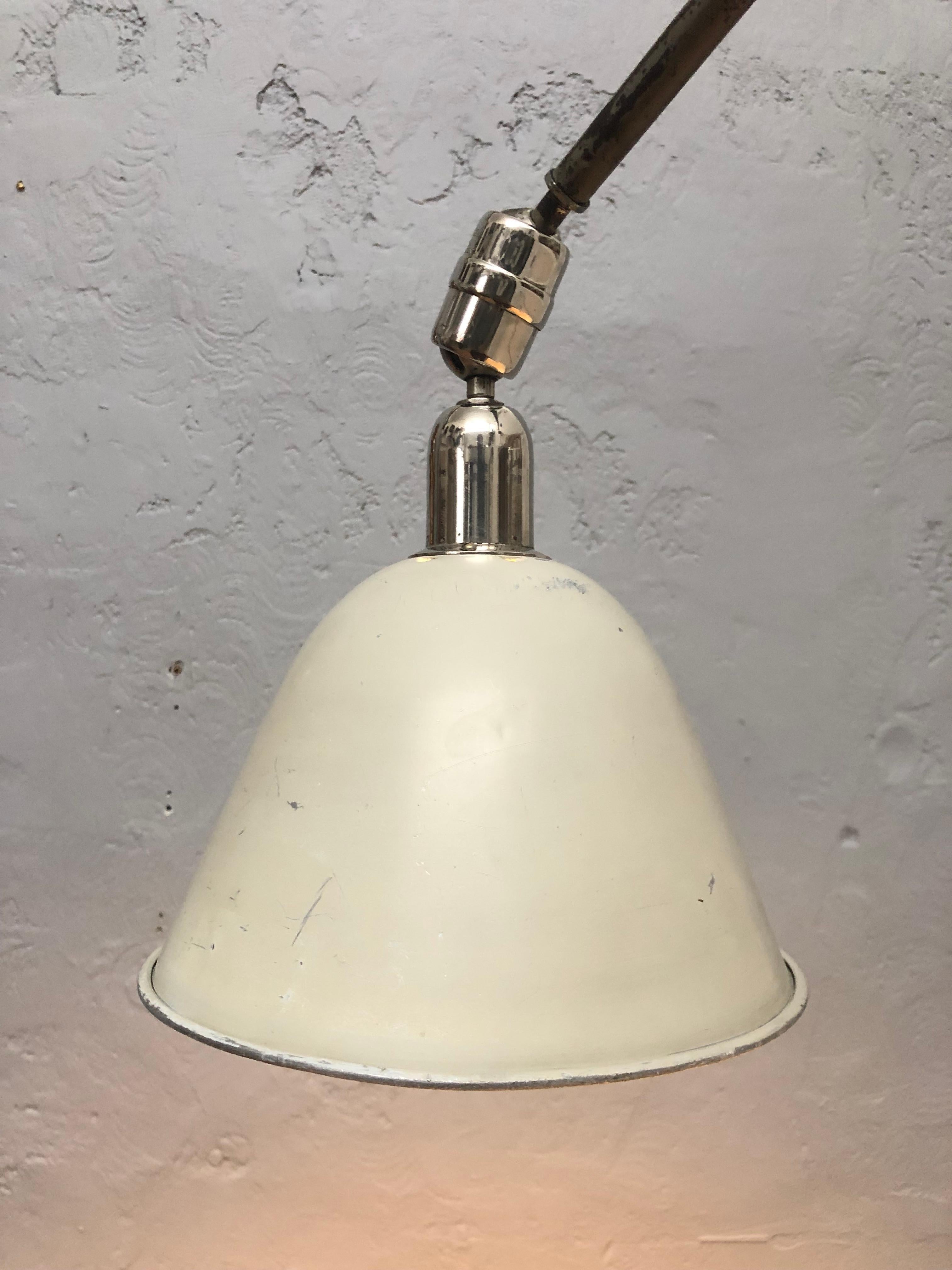 Classic Vintage Triplex Work Lamp by Johan Petter Johansson for ASEA of Sweden For Sale 6