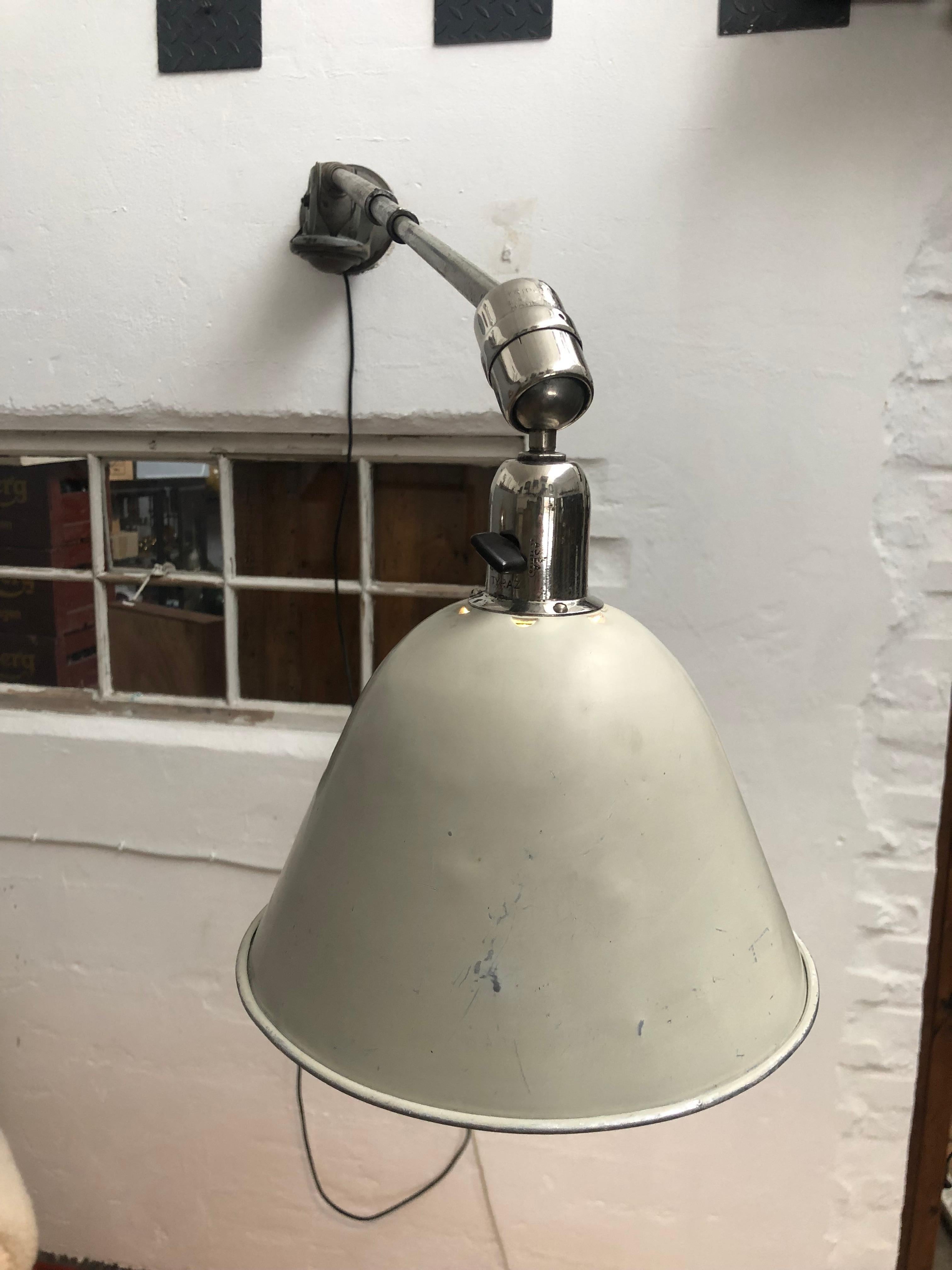 Classic Vintage Triplex Work Lamp by Johan Petter Johansson for ASEA of Sweden For Sale 7