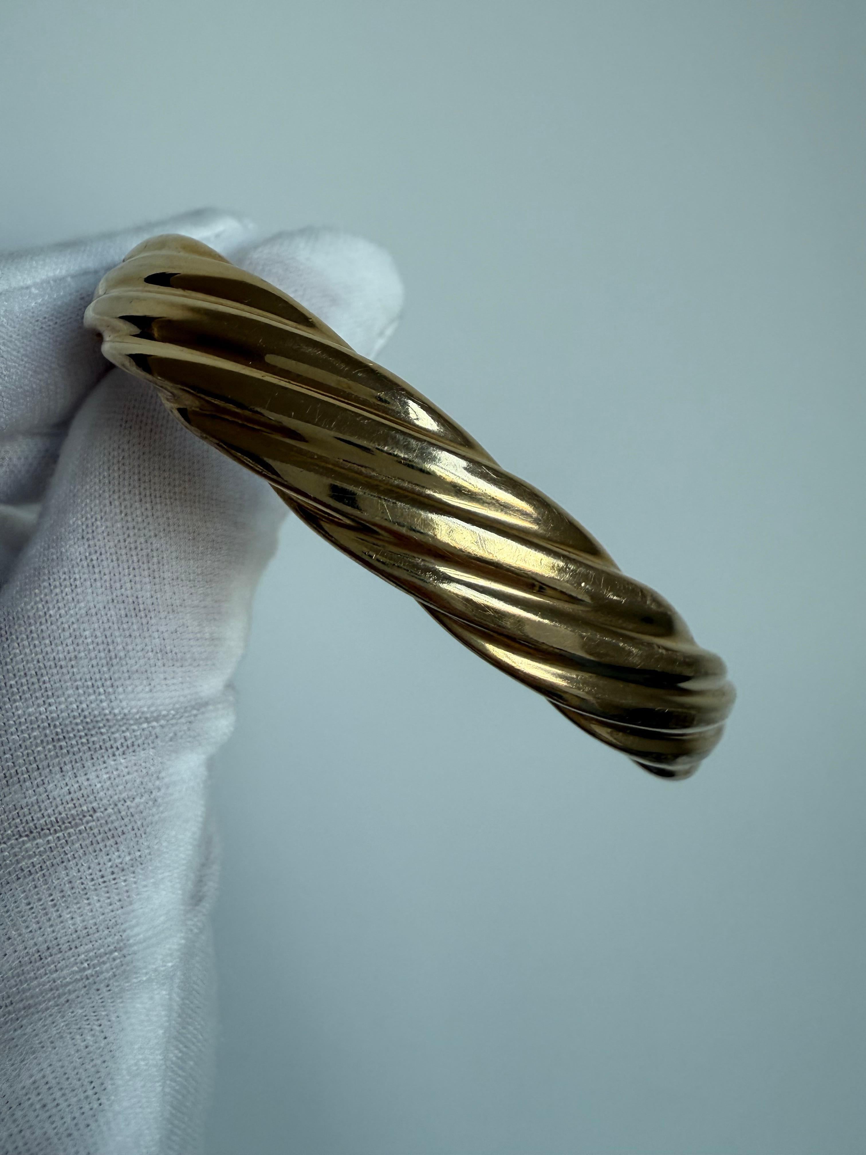 da uomo o donna Bracciale classico d'epoca in oro giallo 14K. in vendita