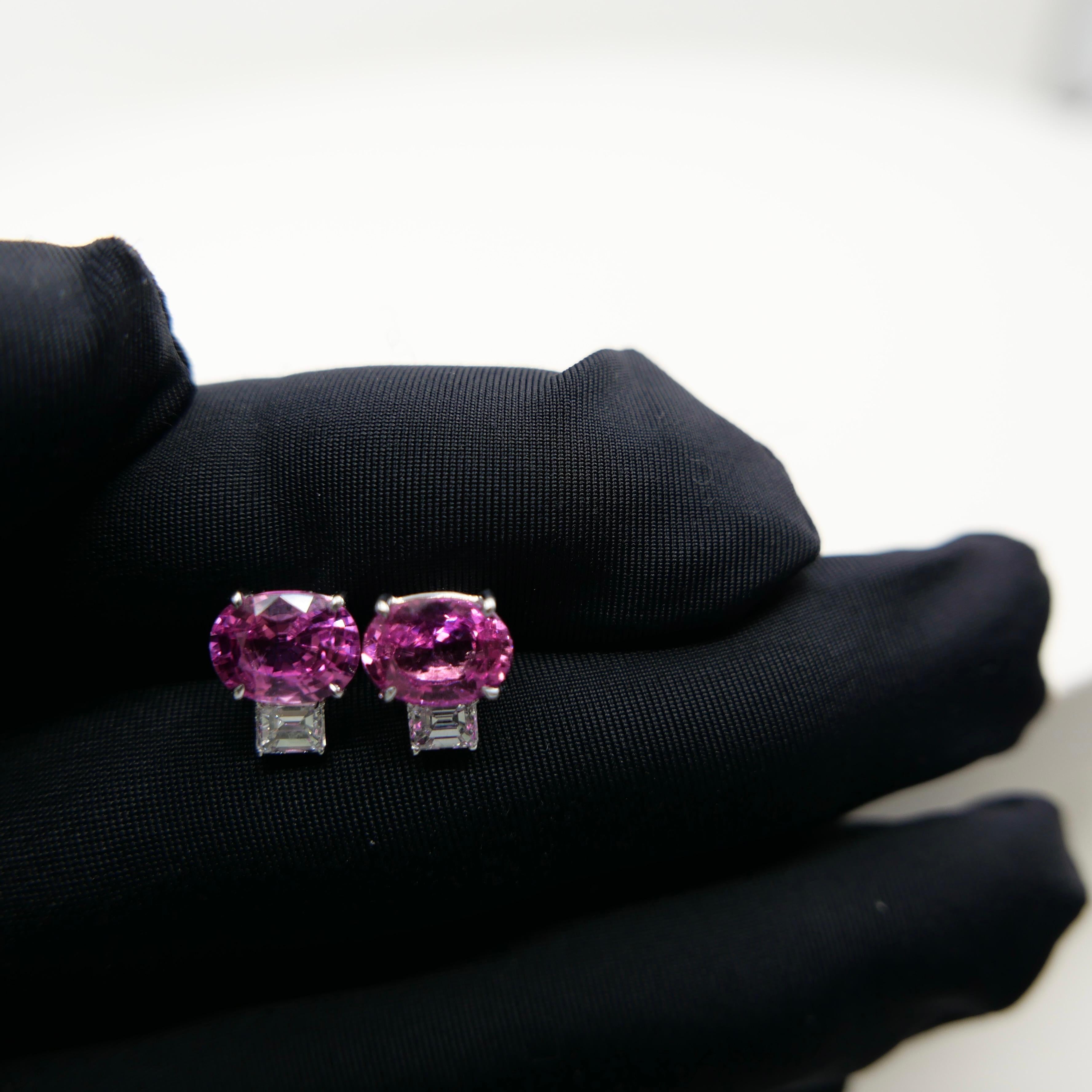 Boucles d'oreilles classiques en saphir Vivid Diamond. Classique. Une couleur folle ! en vente 12