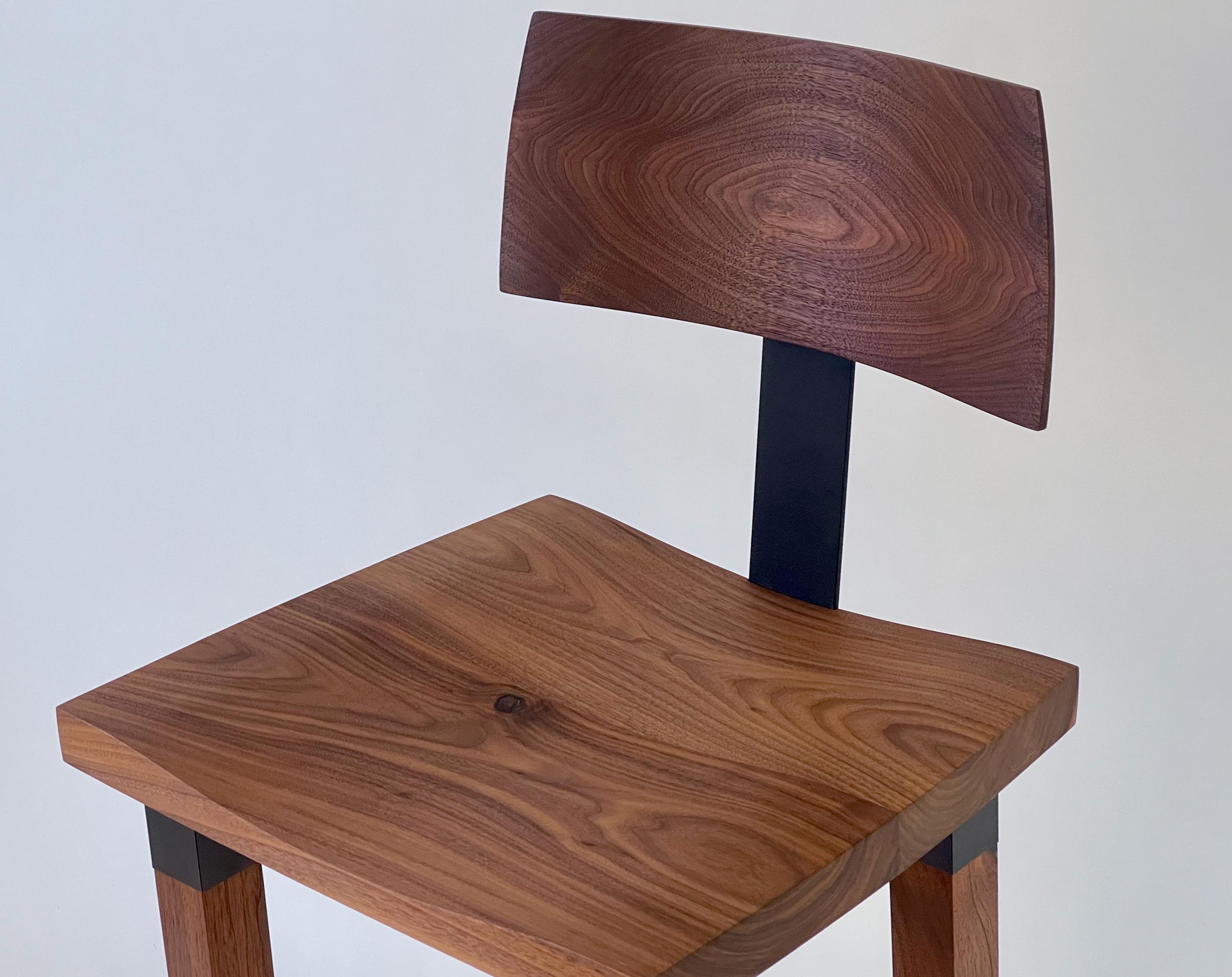 Classic Walnut Bar Stools For Sale 5