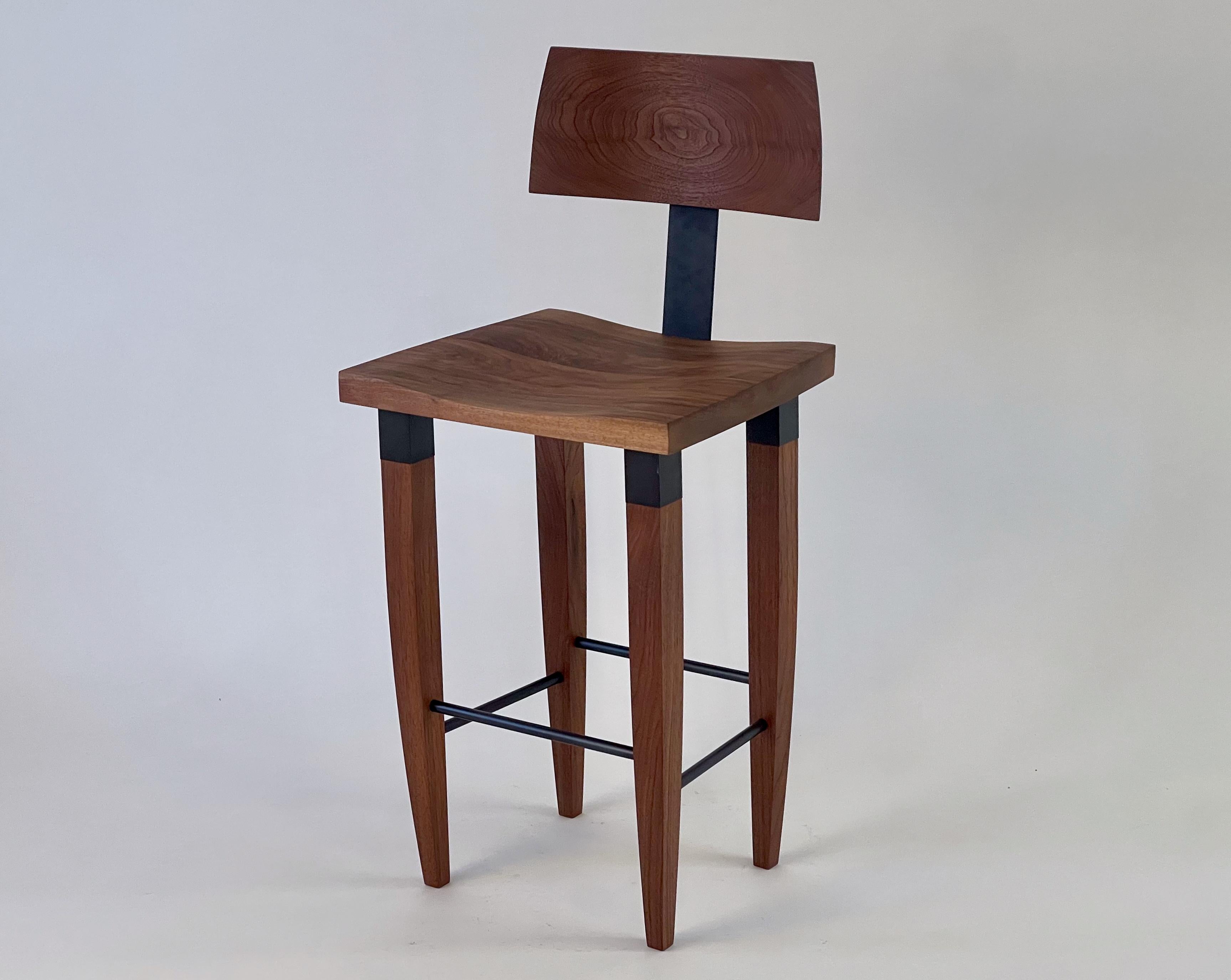 Classic Walnut Bar Stools For Sale 1