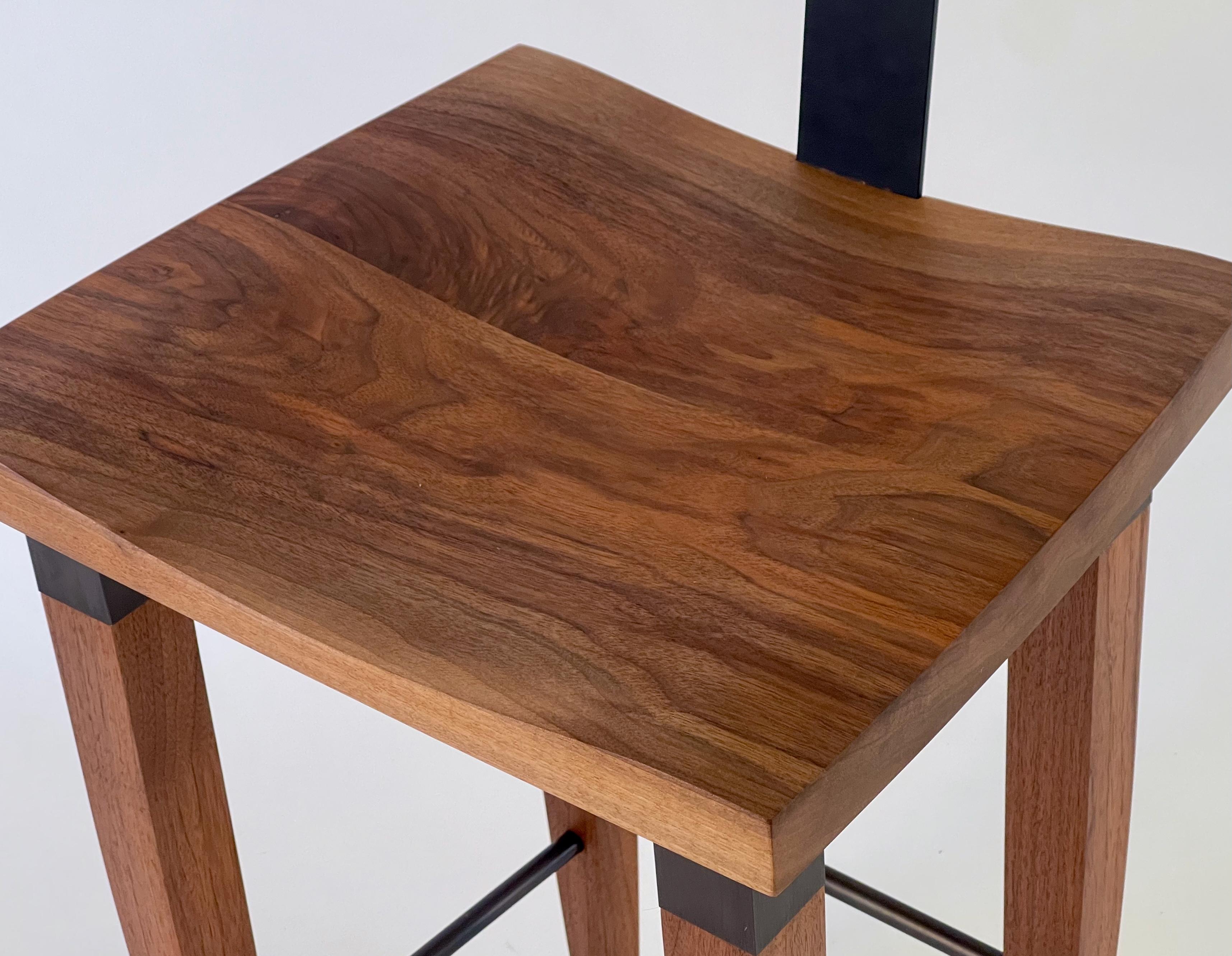 Classic Walnut Bar Stools For Sale 2