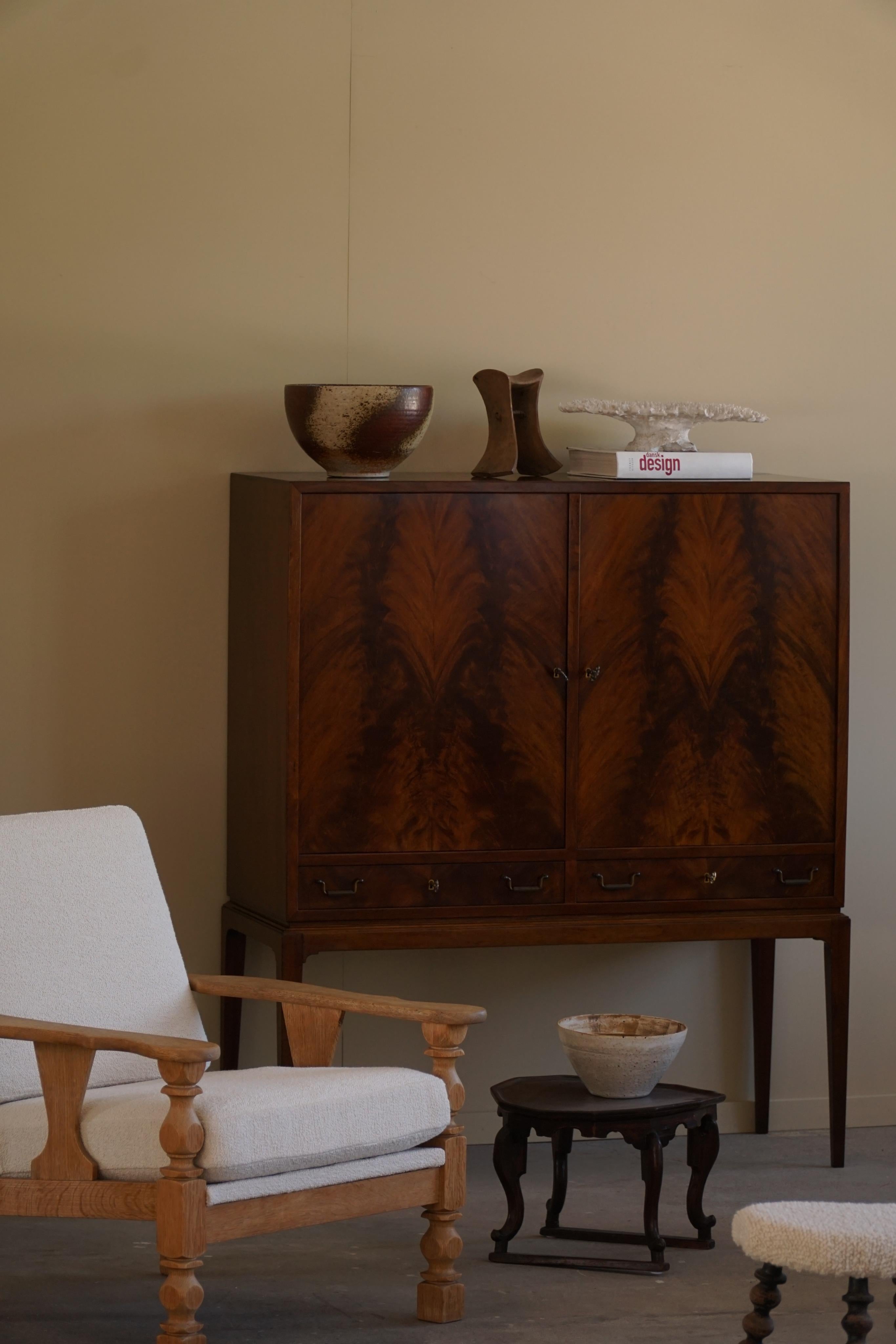 20th Century Classic Walnut Cabinet, Made by a Danish Cabinetmaker, Midcentury, 1950s For Sale