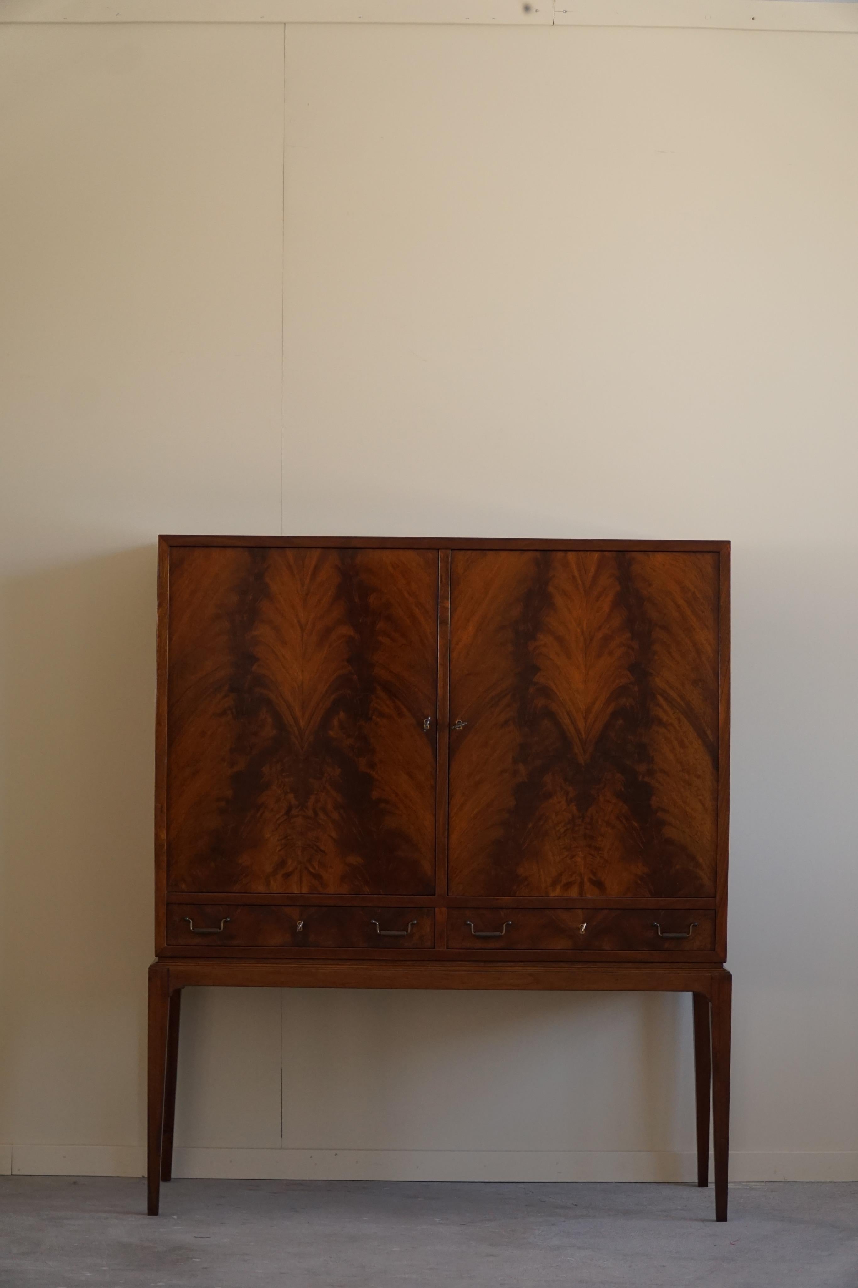Classic Walnut Cabinet, Made by a Danish Cabinetmaker, Midcentury, 1950s For Sale 1