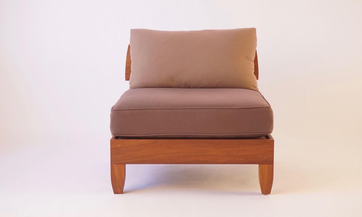 Classic Walnut Club Chair with Wool Cushions In Fair Condition In Bangall, NY