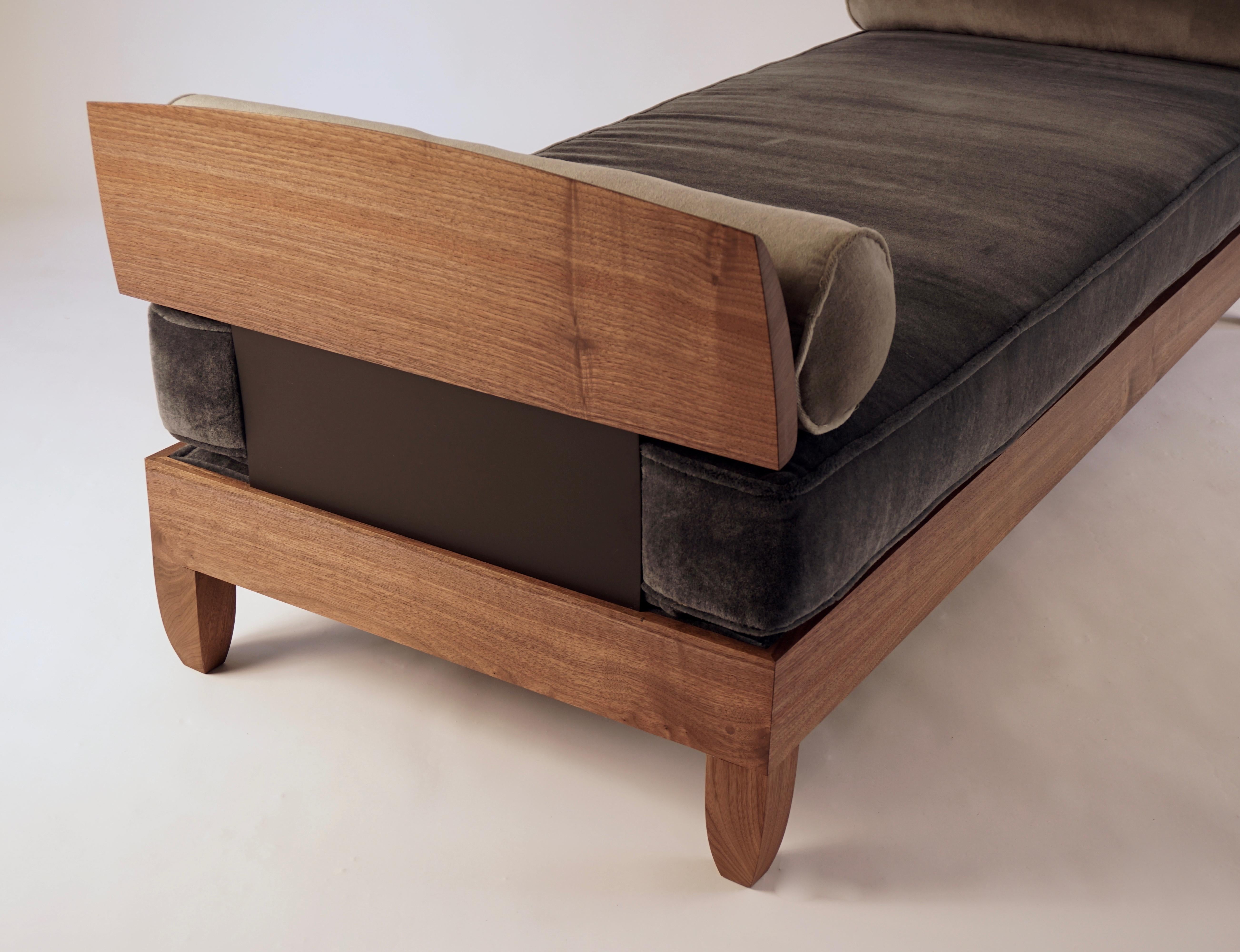 American Classic Walnut Daybed by Chris Lehrecke For Sale