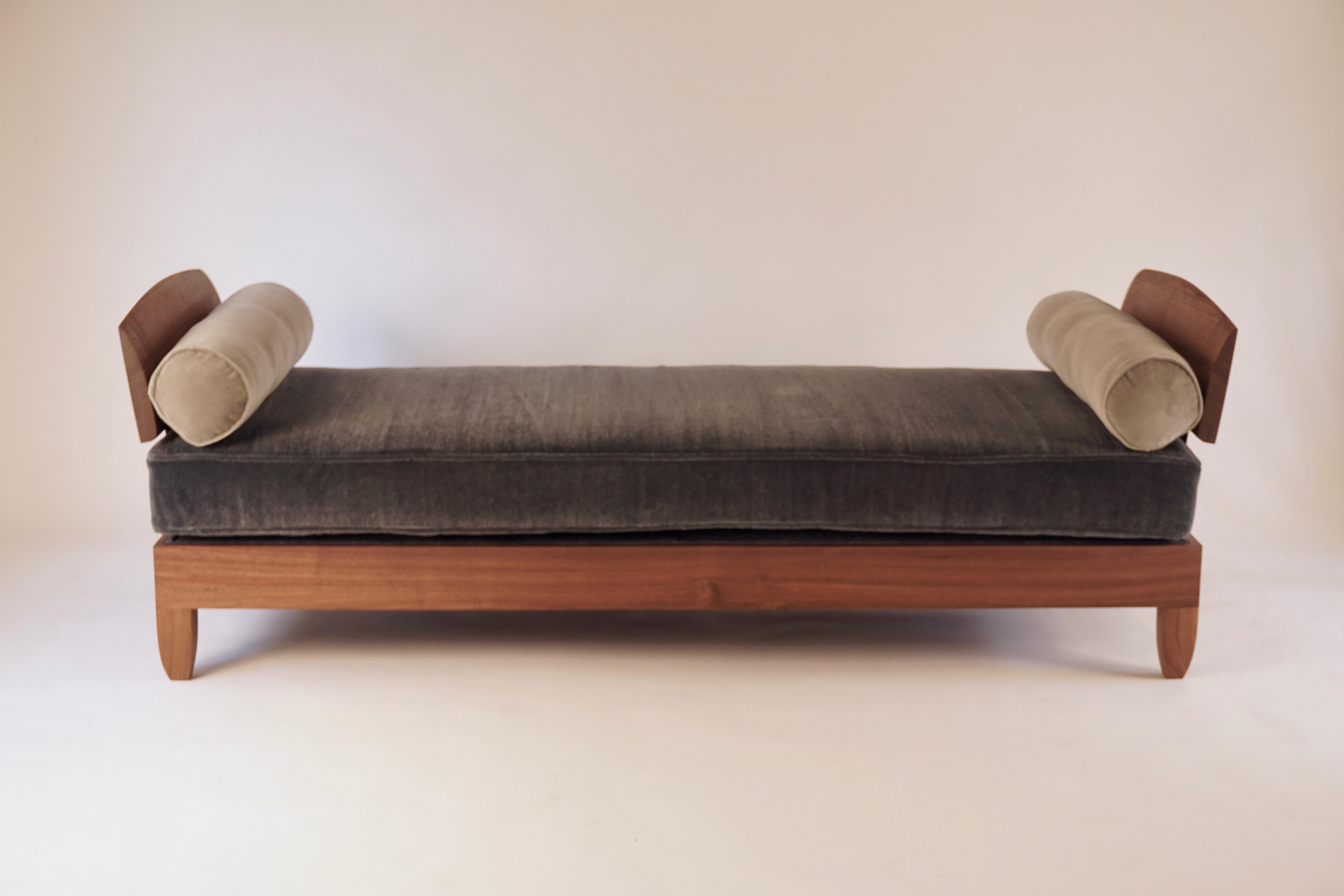 Classic Walnut Daybed by Chris Lehrecke In New Condition For Sale In Bangall, NY