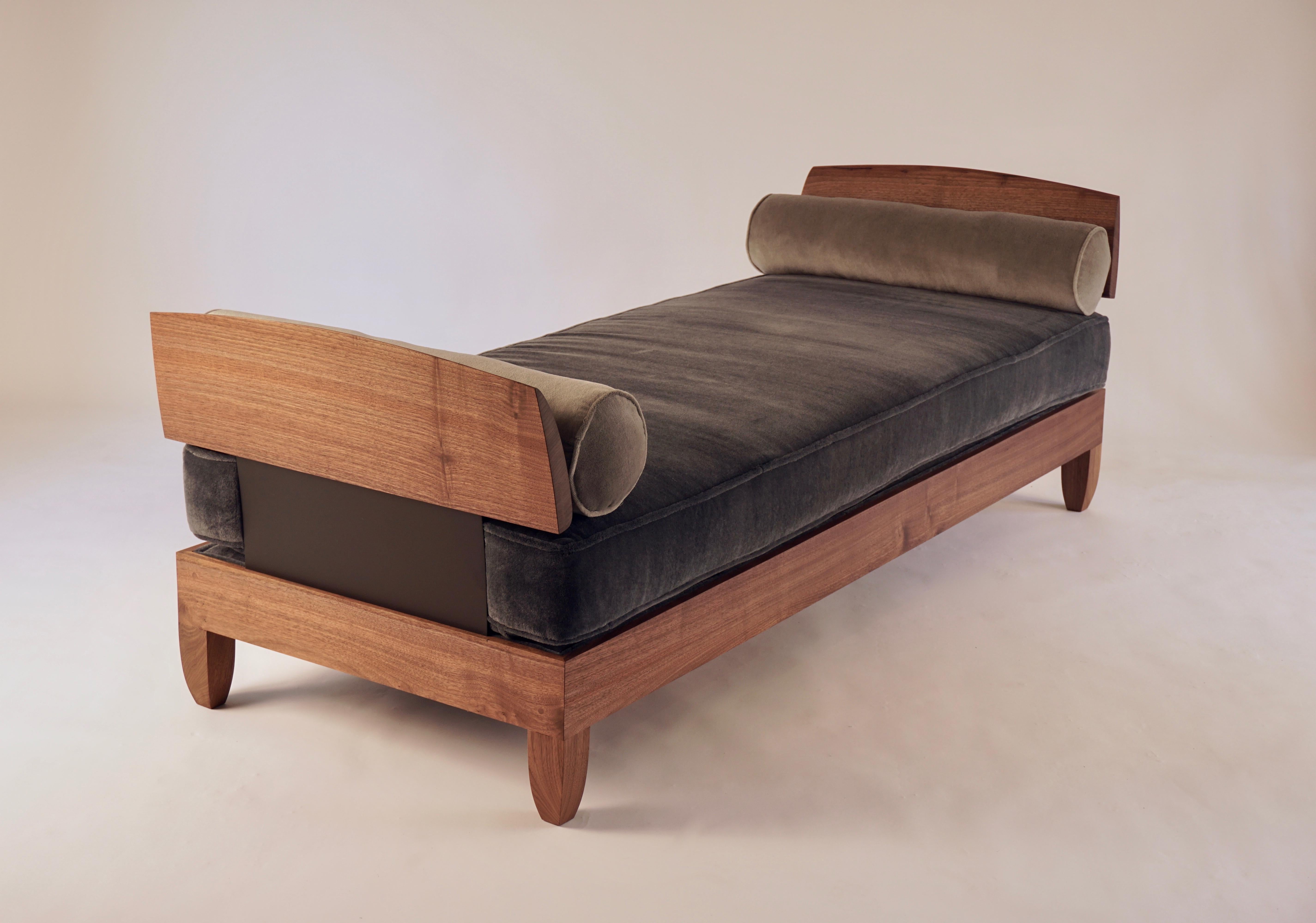 Classic Walnut Daybed by Chris Lehrecke For Sale 2