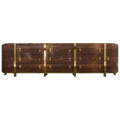 Classic Walnut Kahn Sideboard by Mid Century Club