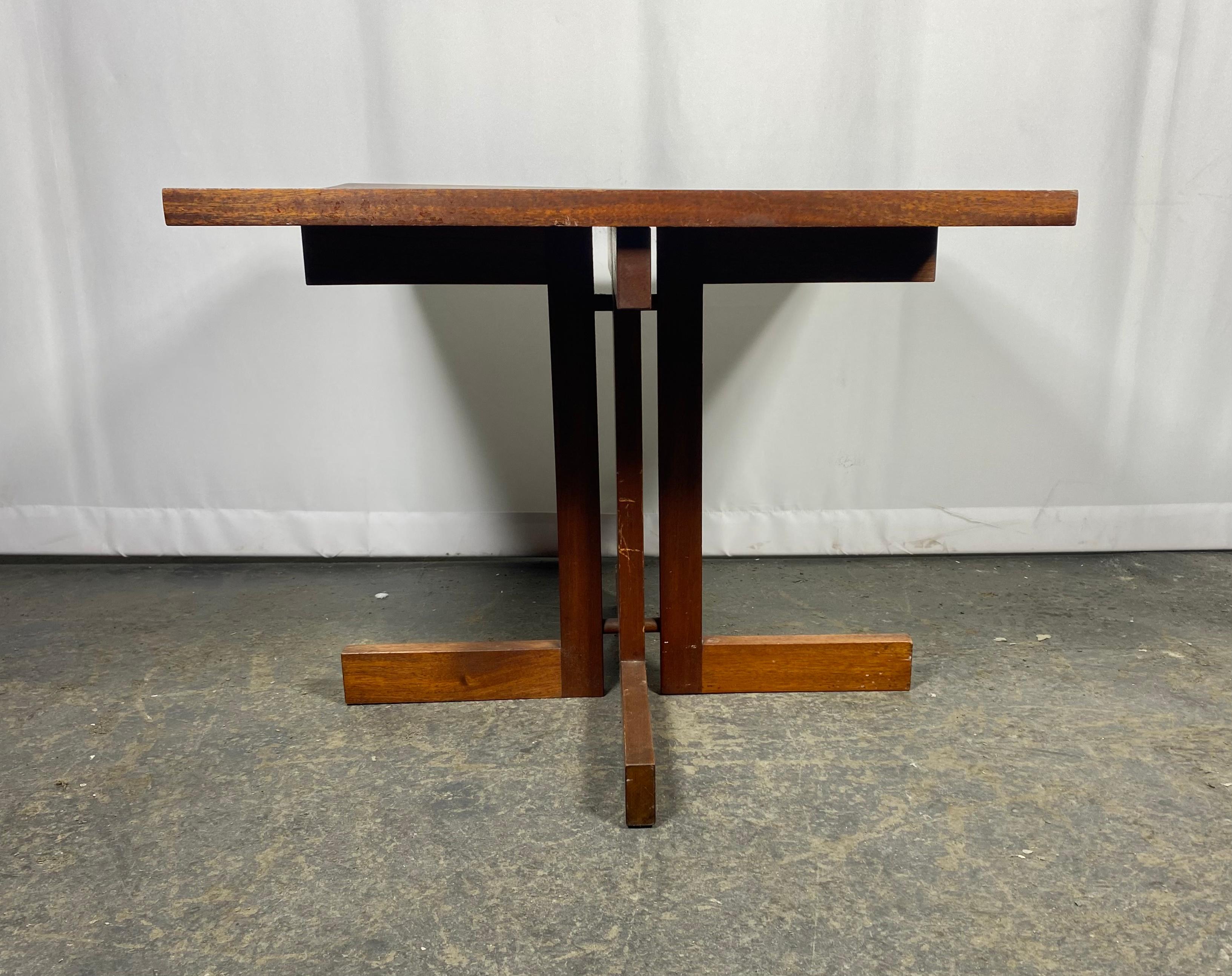 Classic Walnut Modernist Table , manner of George Nakashima  For Sale 2