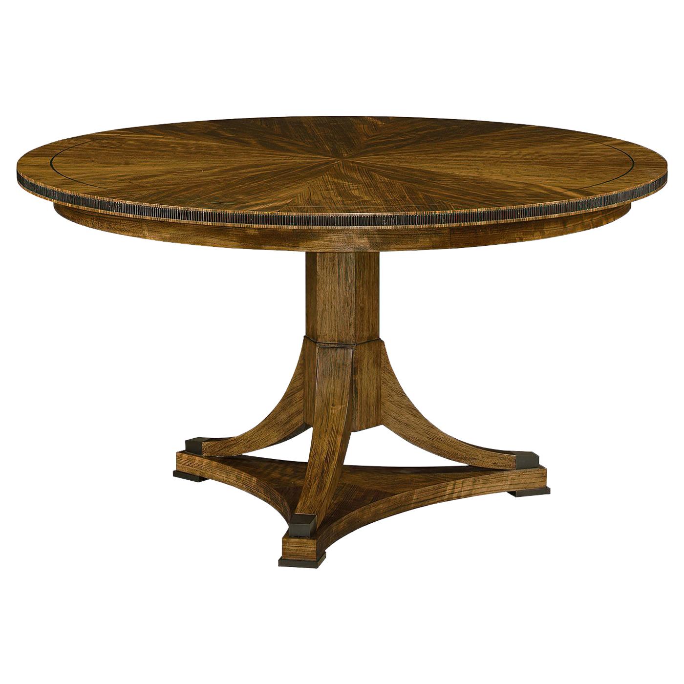 Classic Walnut Round Dining Table