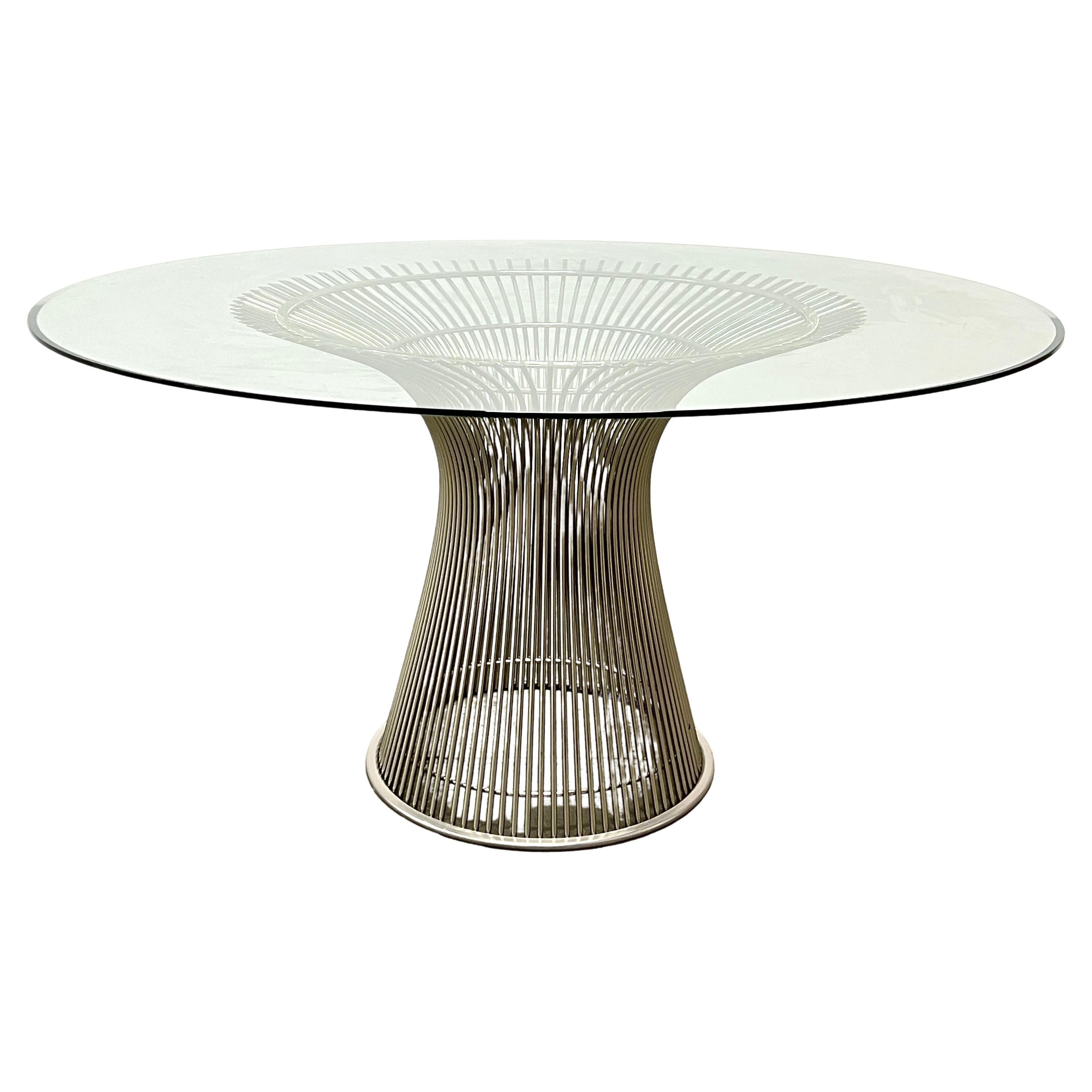 Mesa de comedor clásica Warren Platner para Knoll Circa años 70 en venta
