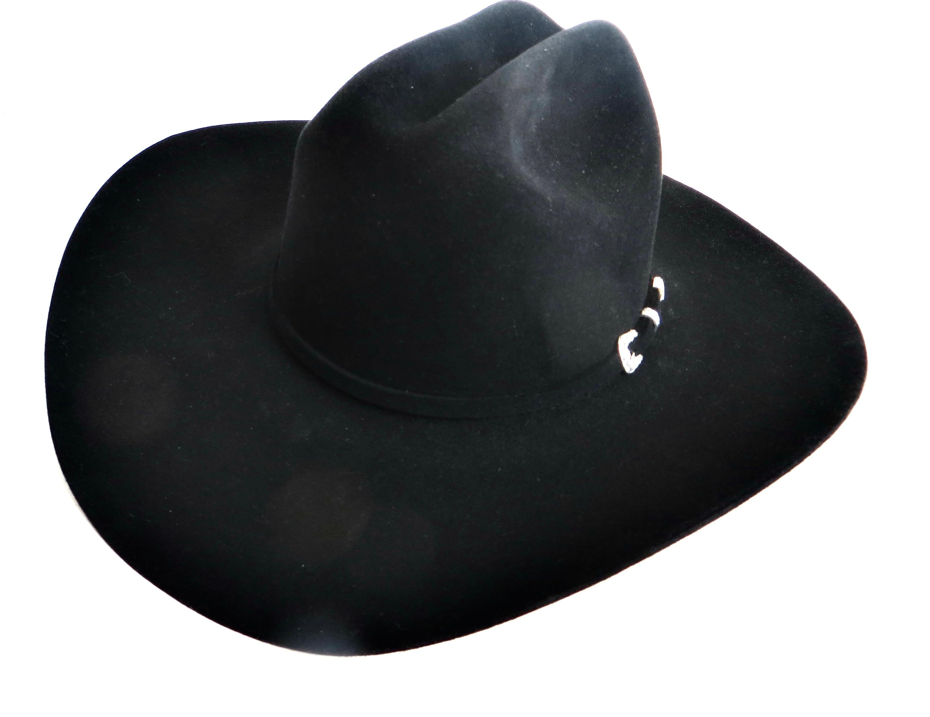 Classic Western Lariat Stil Cowgirl / Cowboy-Hut von Iconic Stetson Hat Co Texas im Zustand „Hervorragend“ im Angebot in Incline Village, NV