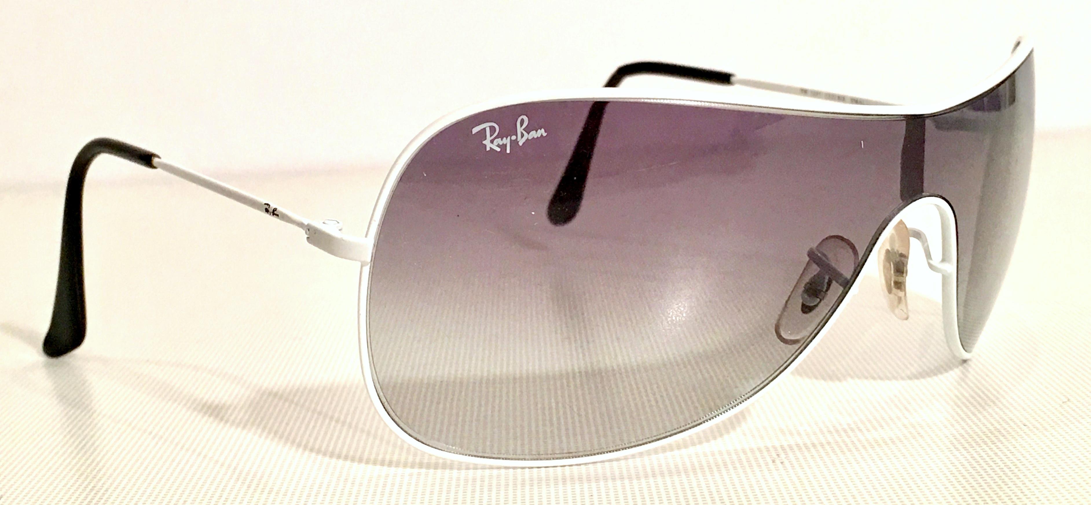 white mirrored aviator sunglasses