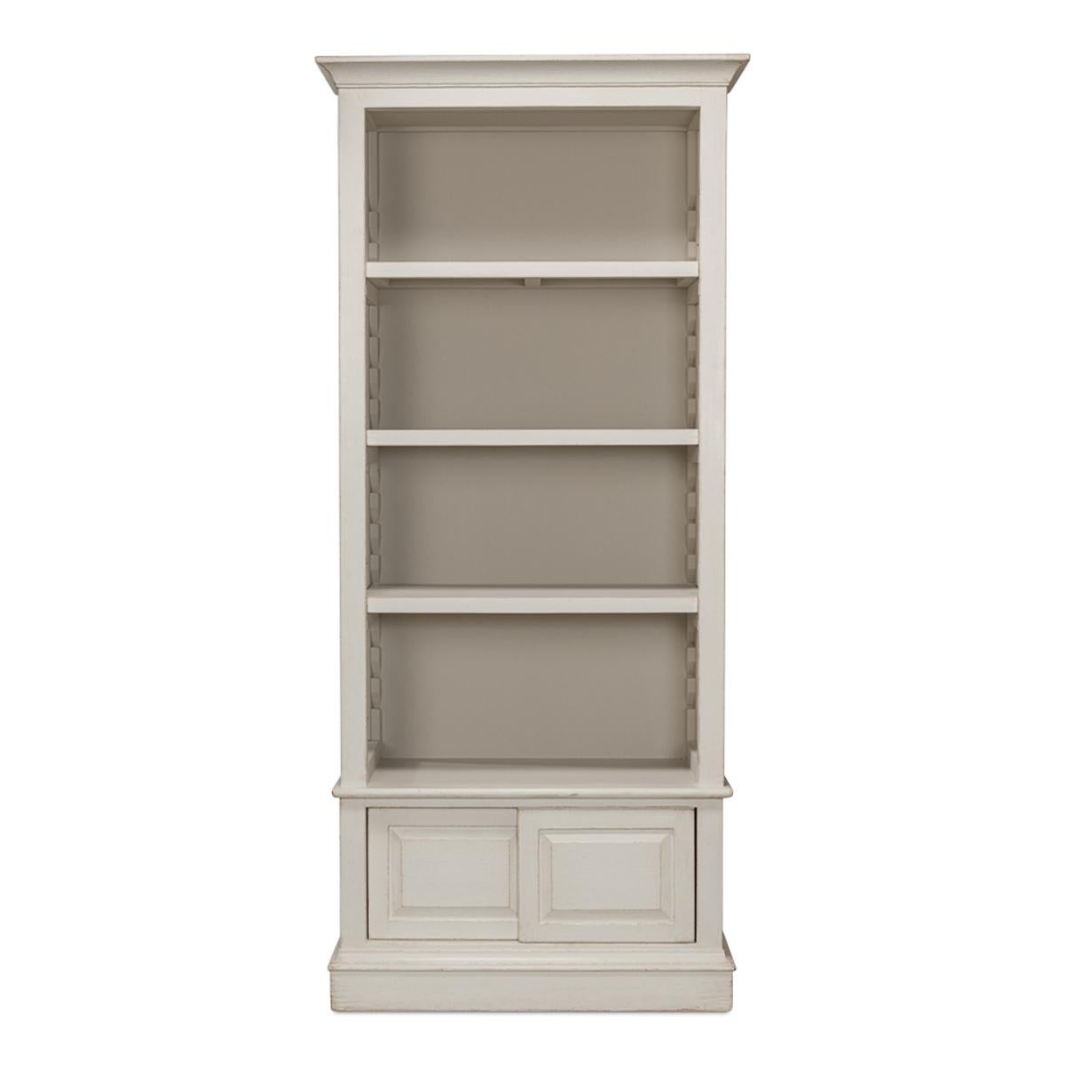 A classic look that will complement a variety of home decor styles. The adjustable shelves make it easy to customize the bookcase to accommodate books and other items of different sizes.

The glass sides of the bookcase allow for the contents to be
