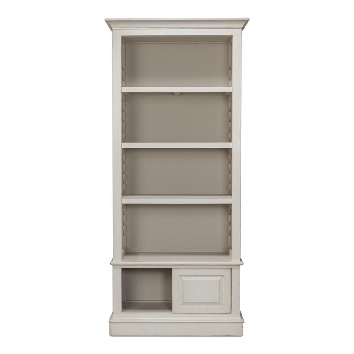 American Classical Classic White Bookcase For Sale