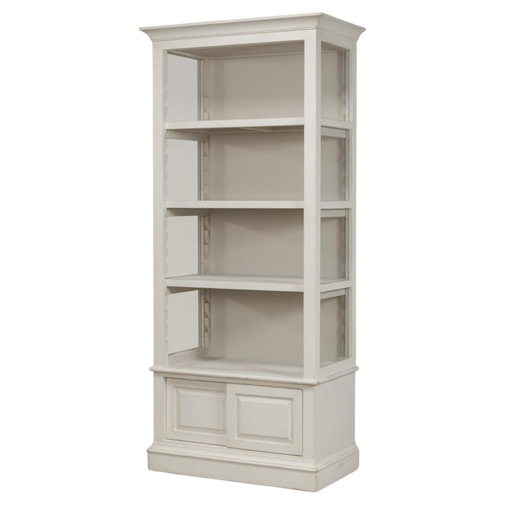 Classic White Bookcase For Sale