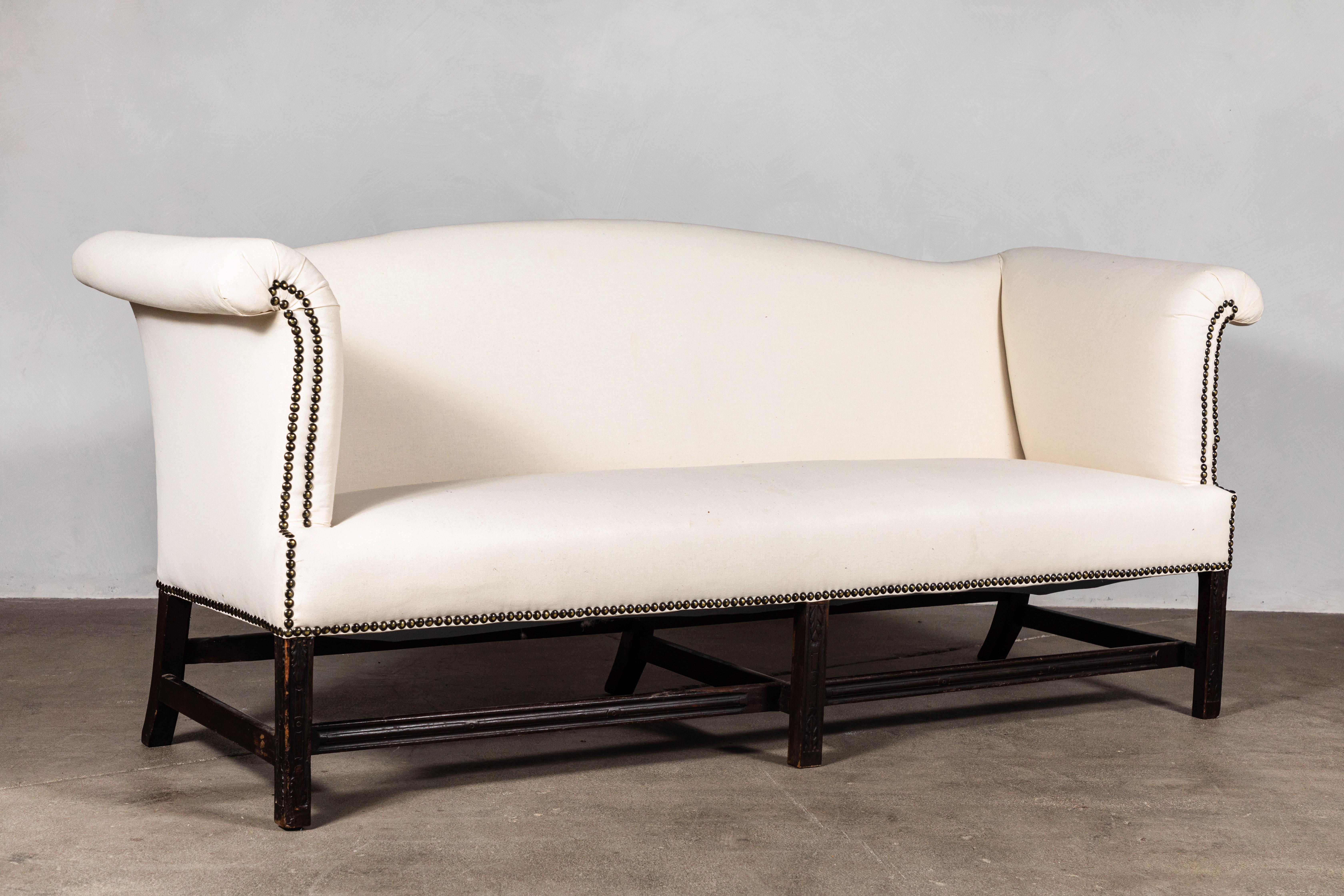 Classic White Camelback Sofa 1