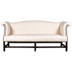 Classic White Camelback Sofa