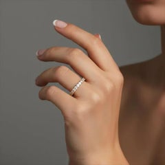 1.00ct Full-Cut Diamond 14K Yellow Gold Eternity Band Ring