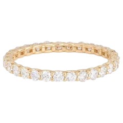 1.00ct Full-Cut Diamond 14K Yellow Gold Eternity Band Ring