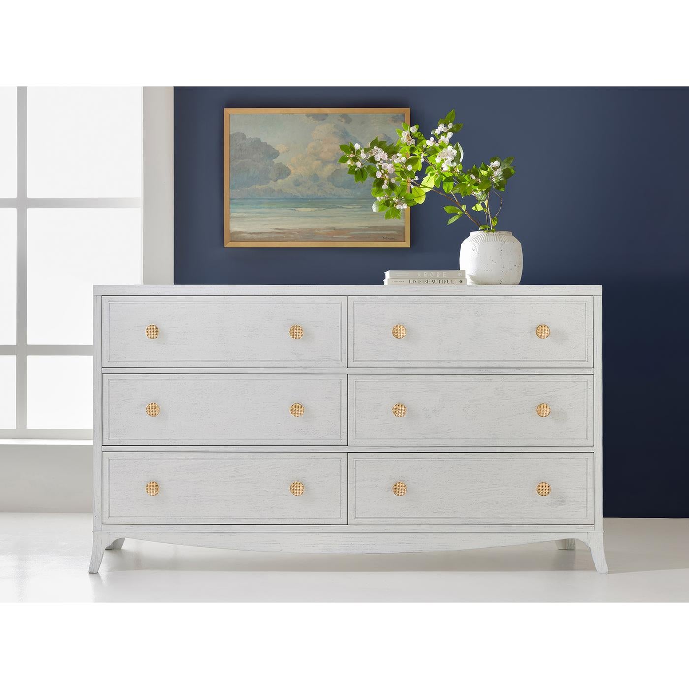 Georgian Classic White Double Dresser For Sale