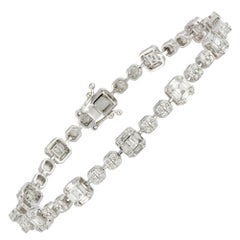 Classic White Gold 18K Bracelet Diamond For Her
