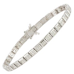 Bracciale classico in oro bianco 18K con diamante per lei