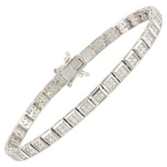 Classic White Gold 18K Diamond Bracelet For Her