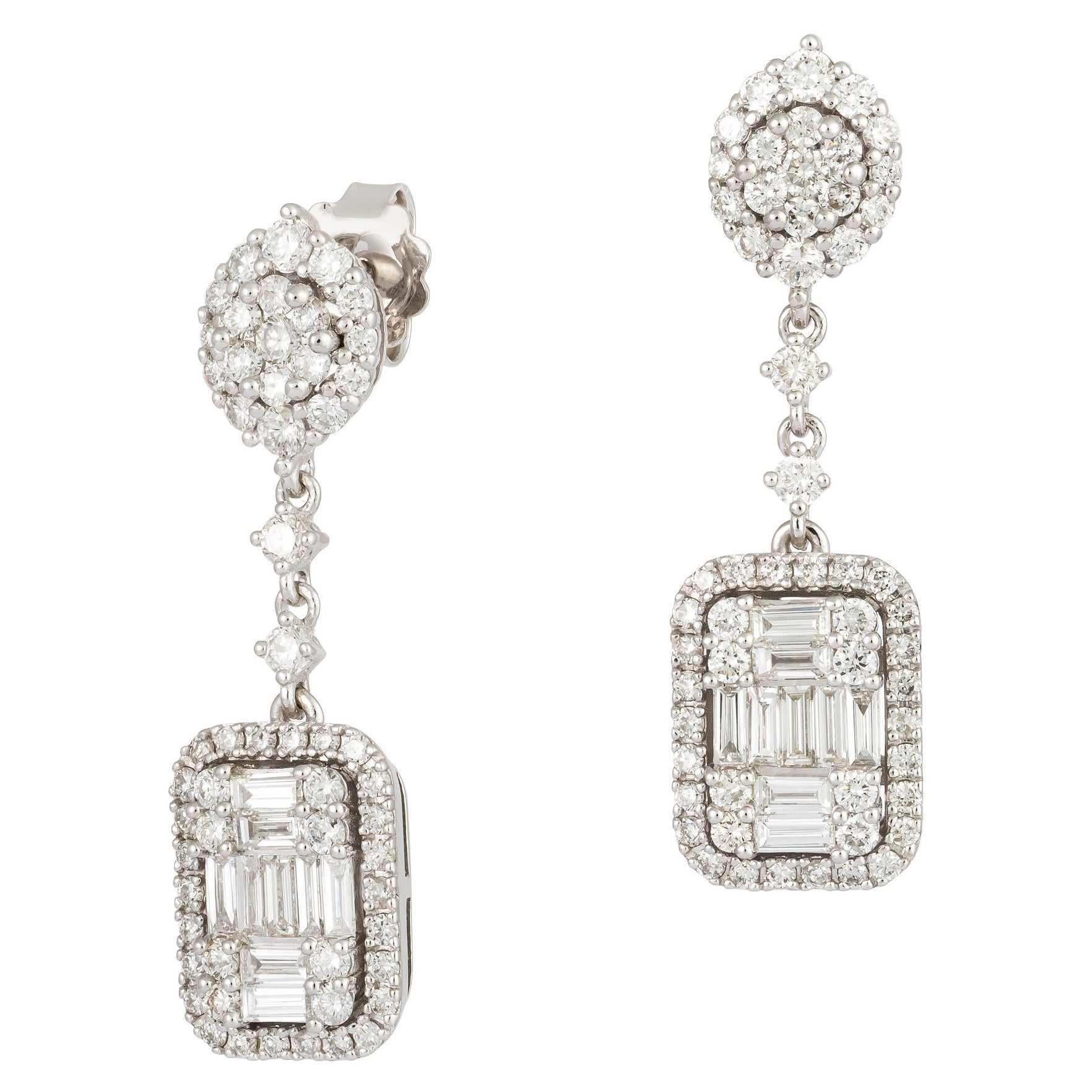 Classic Weißgold 18K-Ohrringe  Diamant für sie