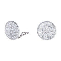 Boucles d'oreilles classiques en or blanc et diamants