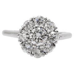 Klassischer Weißgoldring mit Diamanten 1,68ct