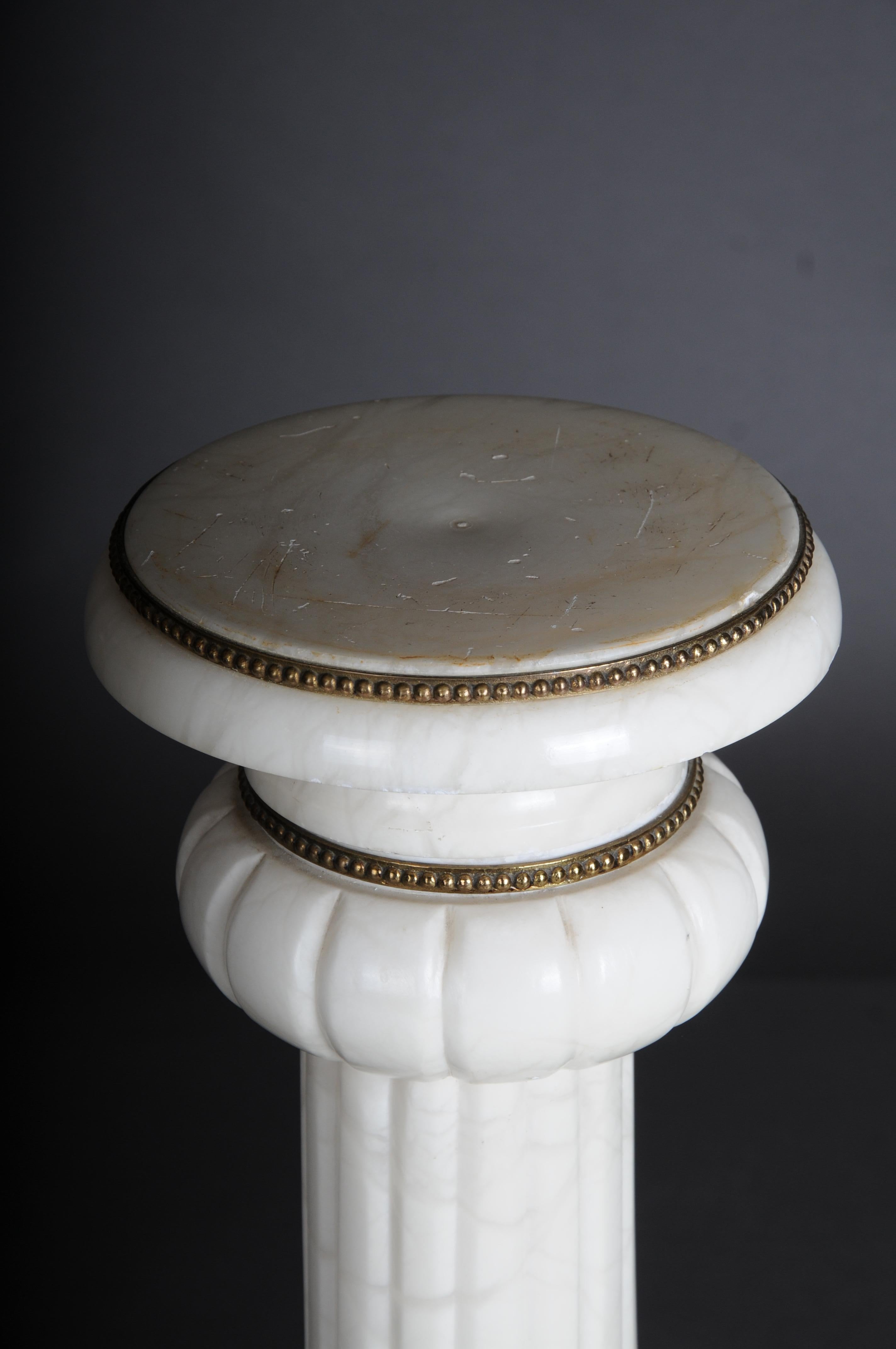 Italian Classic White Marble Column, 20th Century For Sale