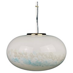 Classic White Murano Pendant Lamp, Italy, 1980s