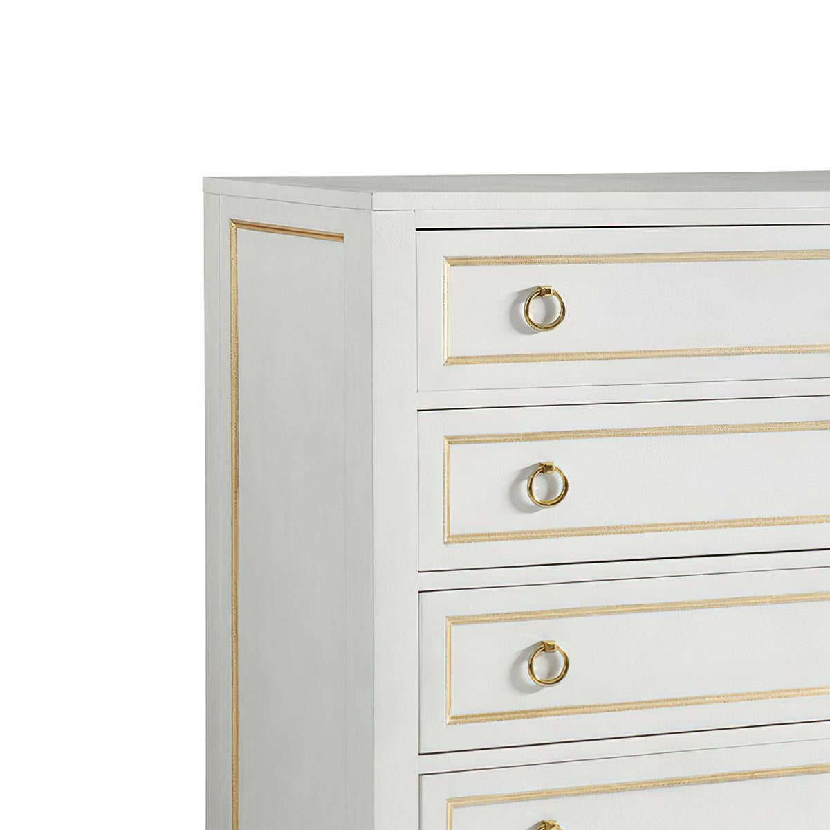 Neoclassical Classic White Painted Dresser For Sale