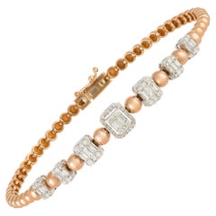 Classic bracelet en or blanc rose 18K diamant or jaune 18K pour elle