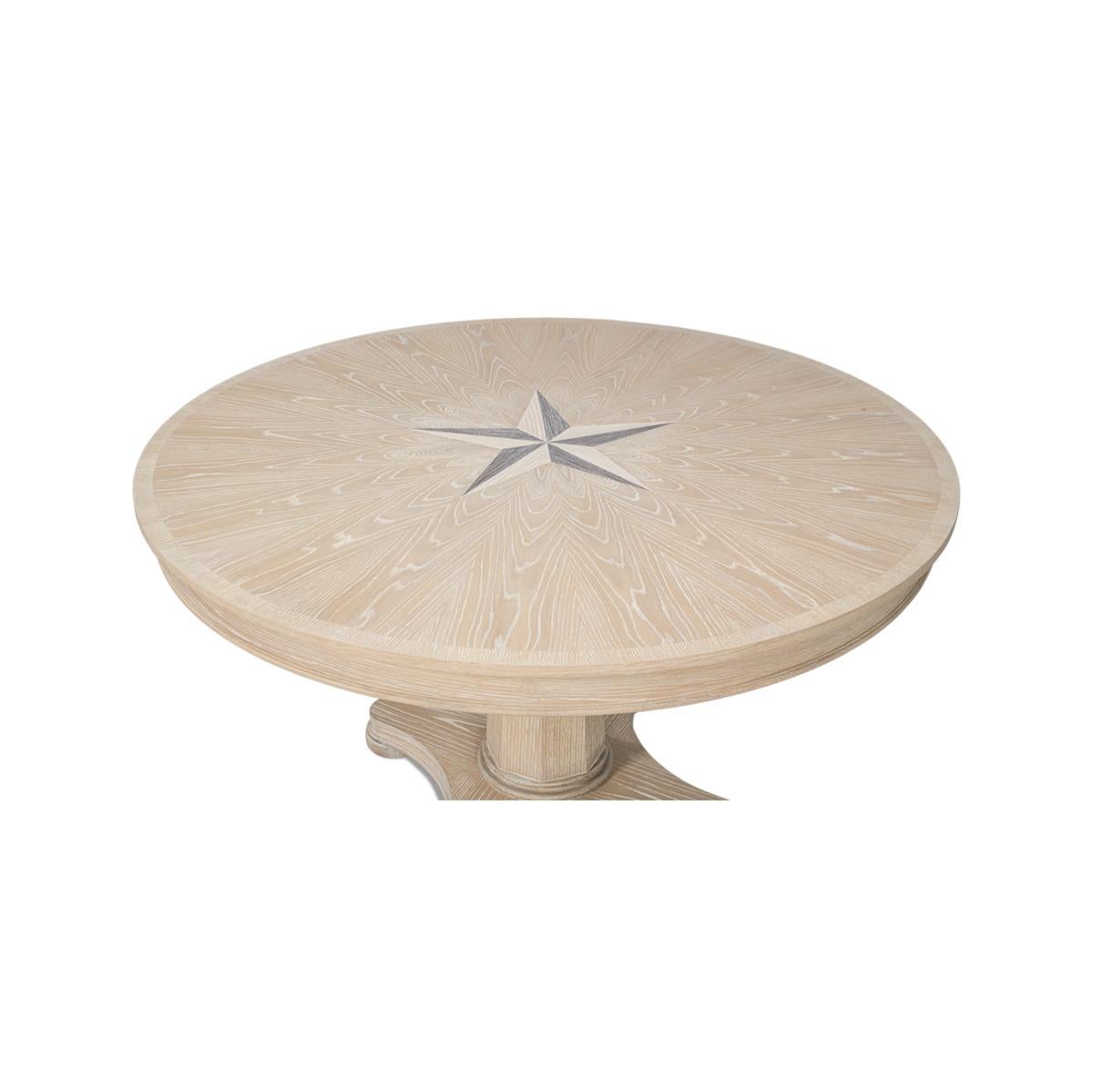 Regency Classic Whitewash Round Dining Table For Sale
