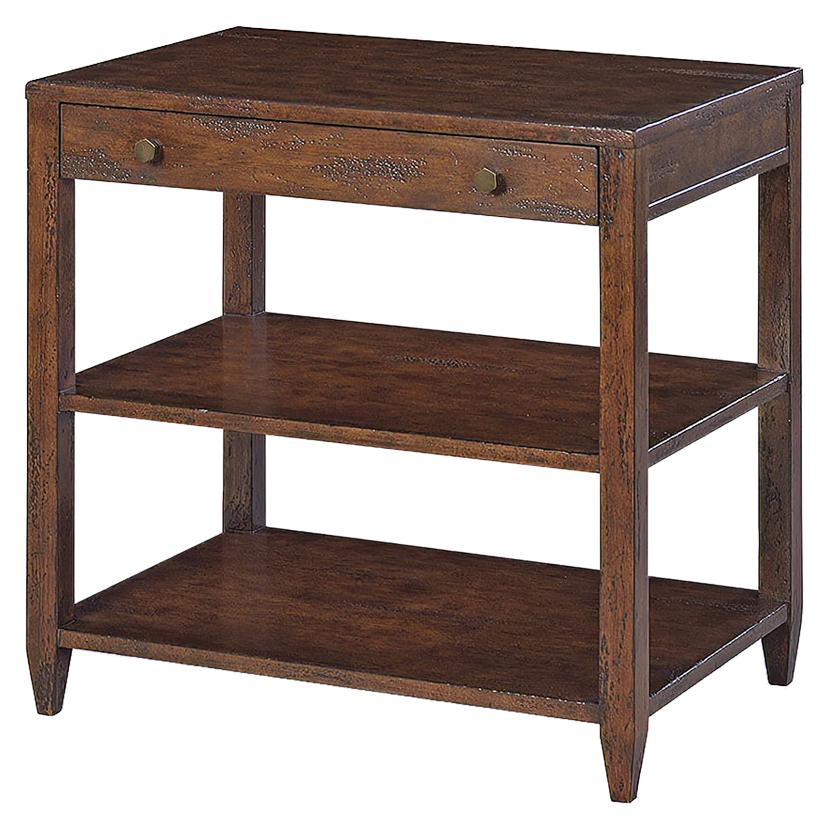 Classic Wide Side Table, Mahogany Finish For Sale