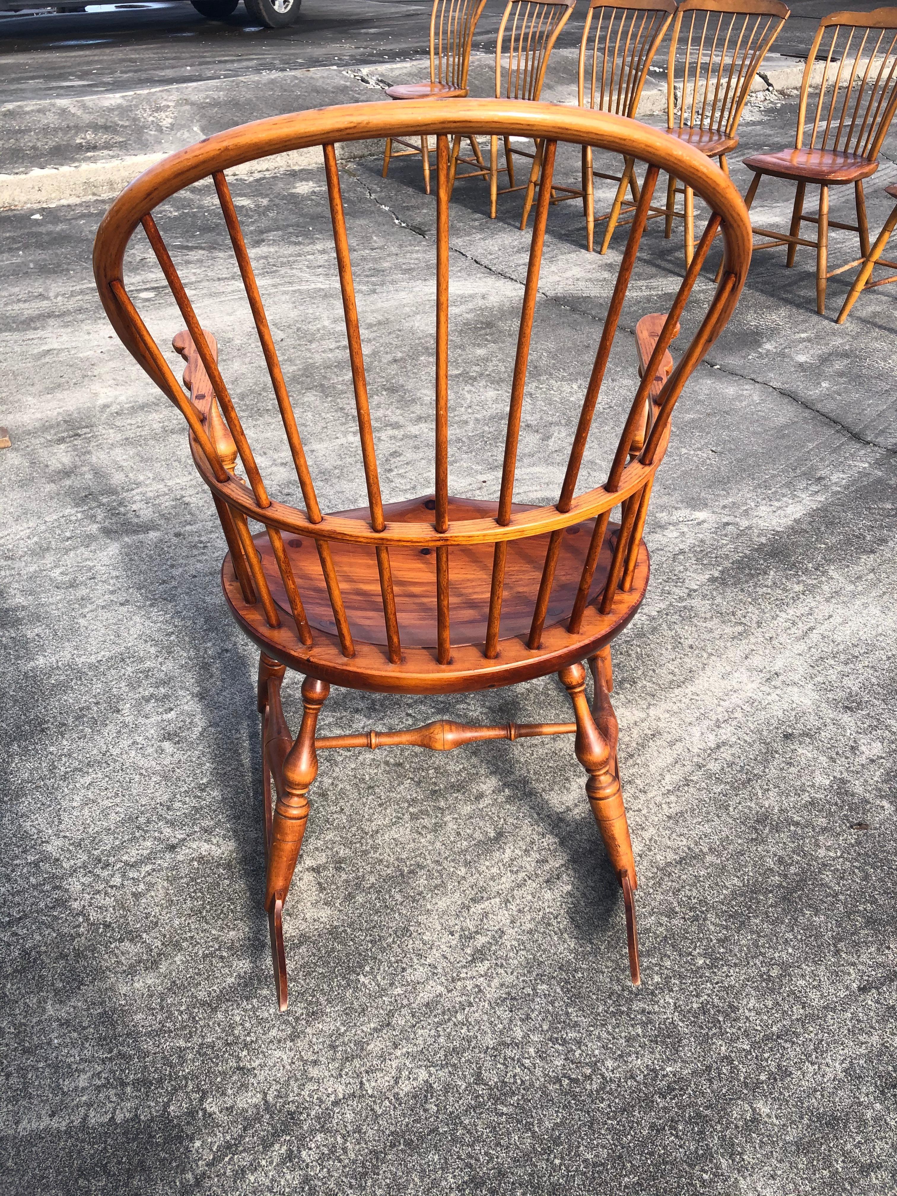 Maple Classic Windsor Style Rocking Chair For Sale